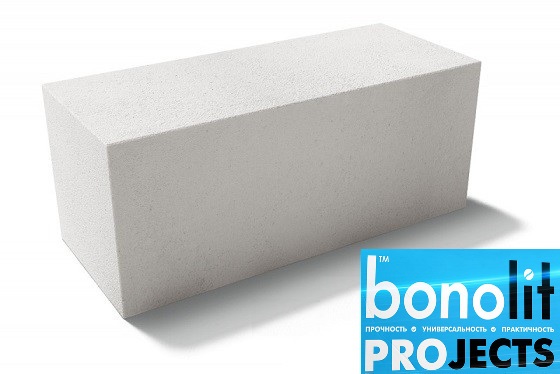 Газобетонный блок Bonolit Projects Дмитров (AeroStone) D500 B3,5 F100 600х200х300
