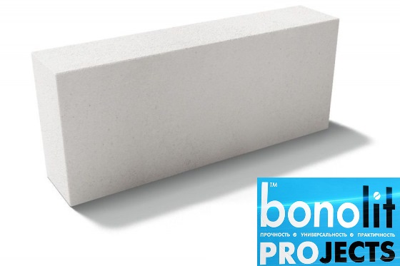 Газобетонный блок Bonolit Projects Дмитров (AeroStone) D500 B3,5 F100 600х200х100